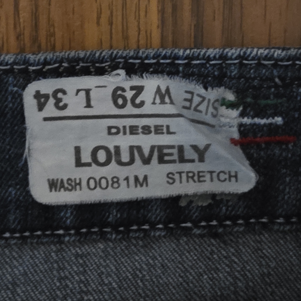 Diesel Womens Louvely Stretch Flare Jeans W29 L34 Blue Denim Designer Y2K E73 - Picture 8 of 15